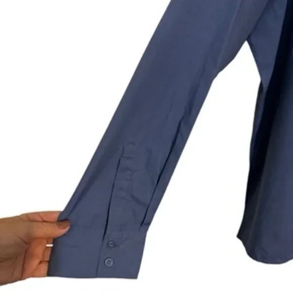 * NWT  DUSTY BLUE BUTTON FRONT SHIRT   2X   #O - Picture 4 of 7